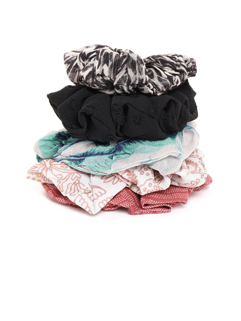 

I AM FOR YOU Women Set of 5 Scrunchies, Multi