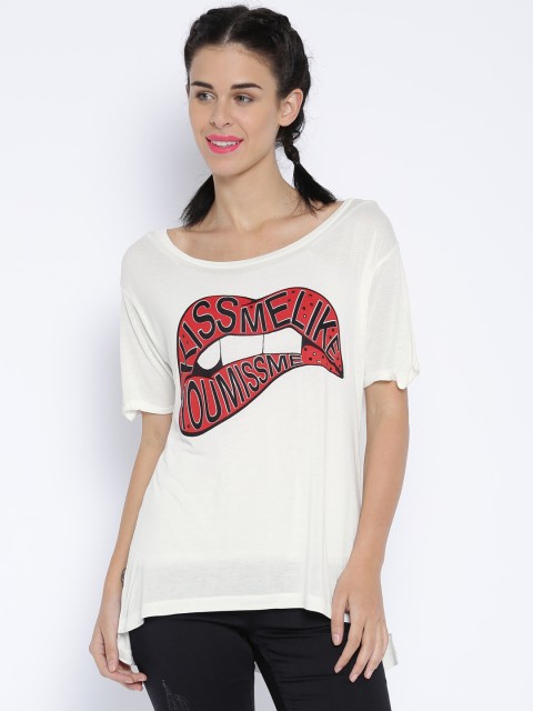 

ONLY Off-White Printed Top