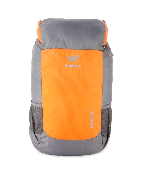 

Wildcraft Unisex Grey & Orange Rucksack