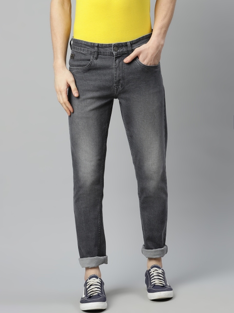 

WROGN Men Charcoal Grey Slim Fit Heavy Fade Stretchable Jeans