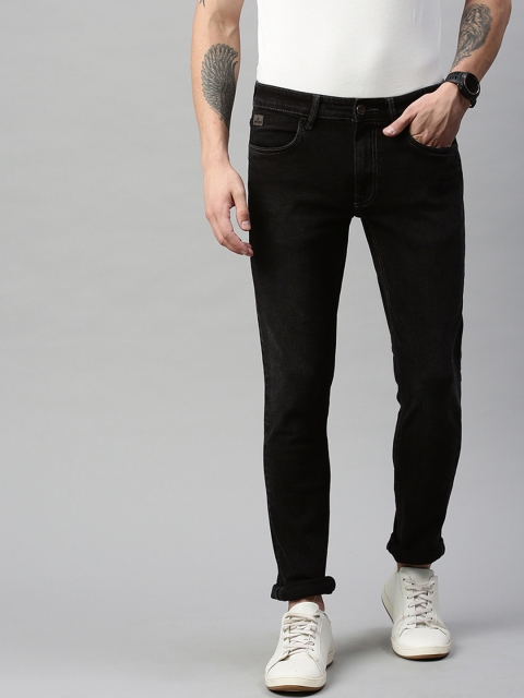

WROGN Men Black Slim Fit Mid-Rise Clean Look Stretchable Jeans