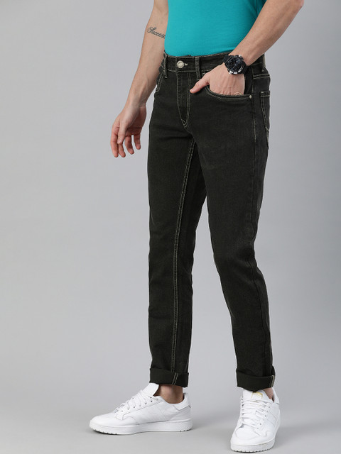

WROGN Men Black Slim Fit Mid-Rise Clean Look Stretchable Jeans