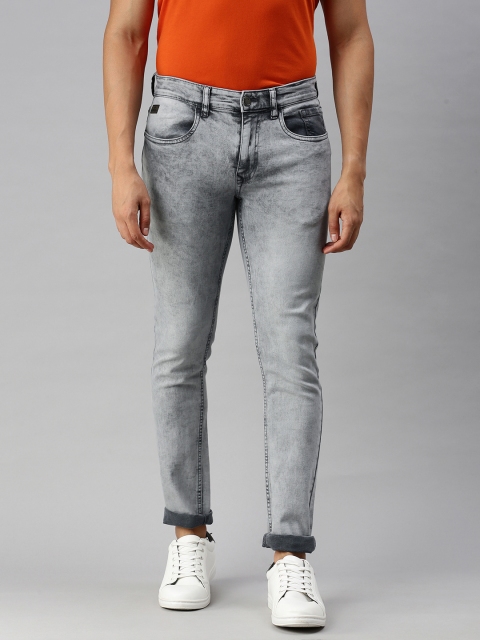 

WROGN Men Grey Slim Fit Heavy Fade Stretchable Jeans