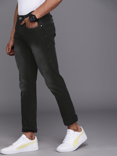 

WROGN Men Black Slim Fit Mid-Rise Clean Look Stretchable Jeans