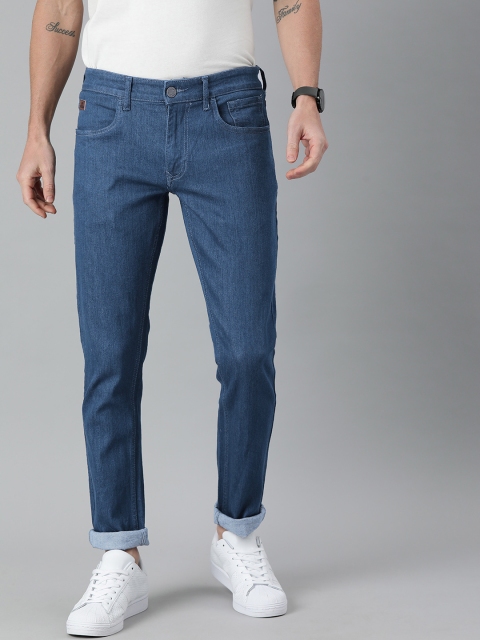 

WROGN Men Blue Slim Fit Mid-Rise Clean Look Stretchable Jeans