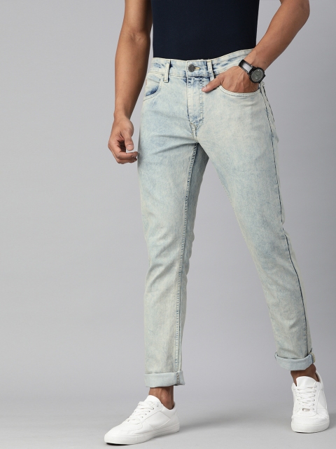 

WROGN Men Blue Slim Fit Mid-Rise Clean Look Stretchable Jeans