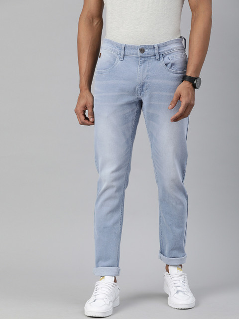 

WROGN Men Blue Slim Fit Mid-Rise Clean Look Stretchable Jeans