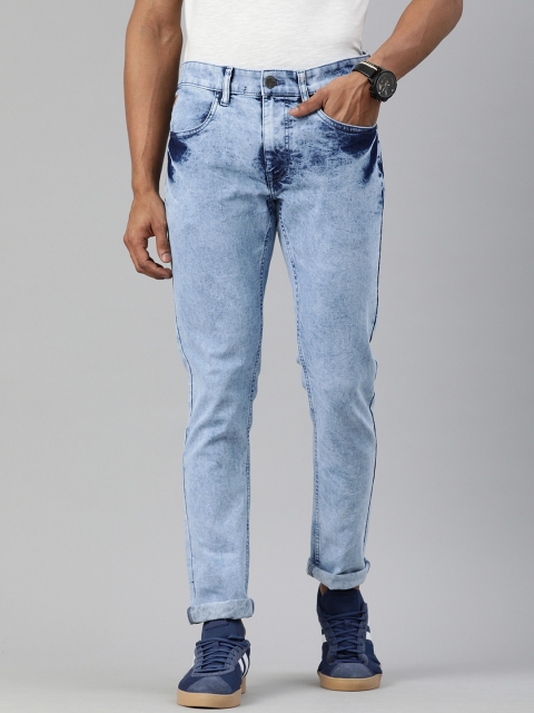 

WROGN Men Blue Slim Fit Mid-Rise Clean Look Stretchable Jeans