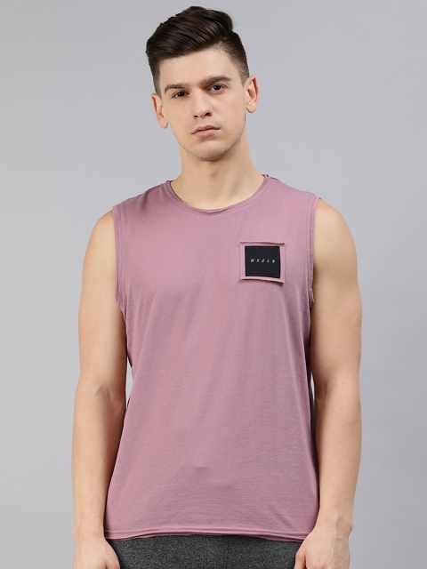 

WROGN Men Mauve Slim Fit T-shirt