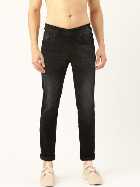 

Flying Machine Men Black Slim Tapered Michael Fit Mid-Rise Clean Look Stretchable Jeans