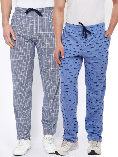 

VIMAL JONNEY Men Pack of 2 Blue Track Pants