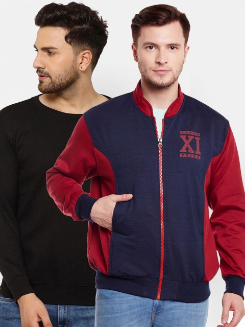 

VIMAL JONNEY Men Pack of 2 Sweatshirts, Black
