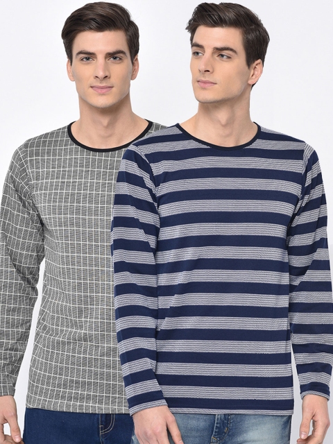 

VIMAL JONNEY Men Pack of 2 T-shirts, Grey