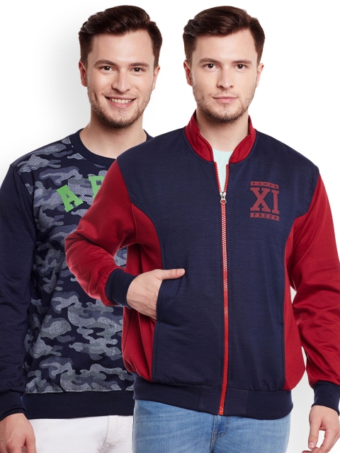 

VIMAL JONNEY Men Pack of 2 Sweatshirts, Maroon