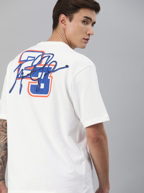 

Nike Men White Back Brand Logo Print Round Neck DNA SS T-shirt