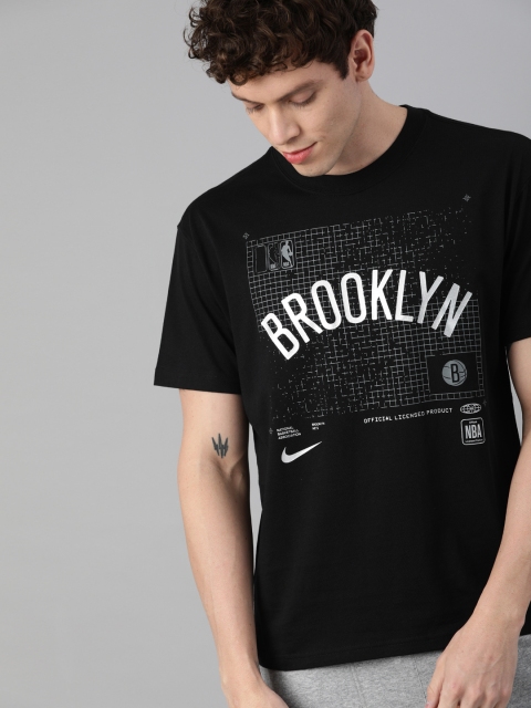 

Nike Men Black Printed BKN M NK TEE CTS CHRM SS Round Neck Basketball T-shirt