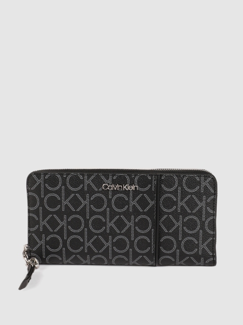 

Calvin Klein Women Black Printed Zip Around Wallet