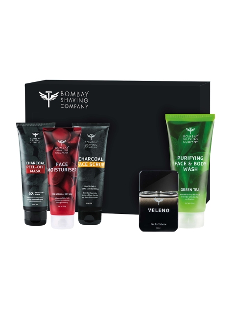 

Bombay Shaving Company Unisex Face Wash & Scrub Moisturizser Mask & Perfume Gift Set, Black