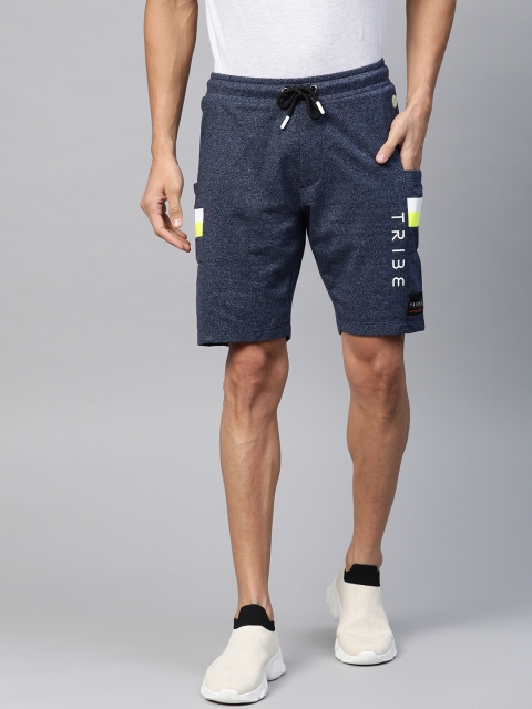 

Allen Solly Tribe Men Blue Solid Slim Fit Mid-Rise Regular Shorts