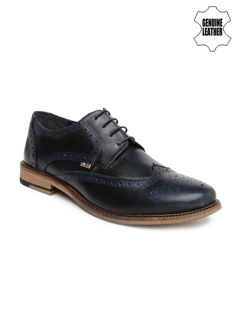 

Arrow Men Navy Genuine Leather Brogues, Navy blue