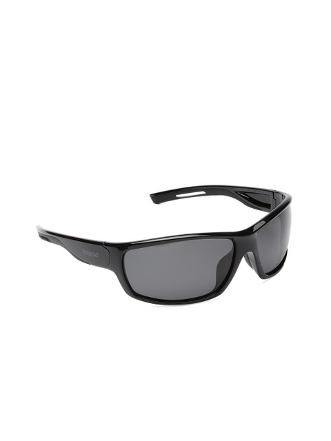 

Polaroid Men Grey Lens & Black Rectangle Sunglasses With Uv Protected Lens PLD 7029/S