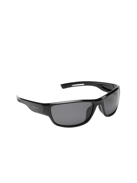 

Polaroid Men Grey Lens & Black Rectangle Sunglasses With Uv Protected Lens PLD 7028/S