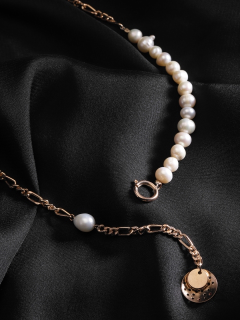 

DIVA WALK EXCLUSIVE White Gold-Plated Beaded Handcrafted Necklace