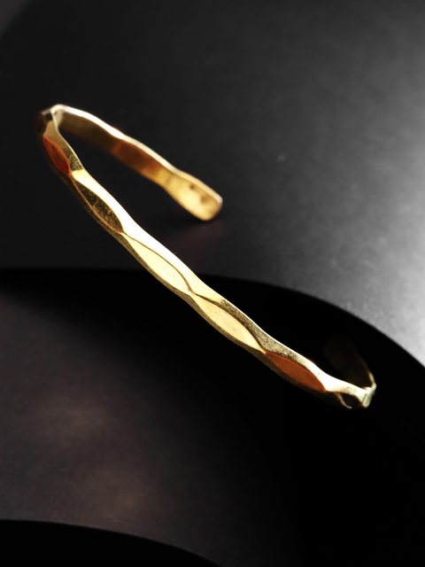 

ELLE Gold-Plated Handcrafted Textured Cuff Bracelet