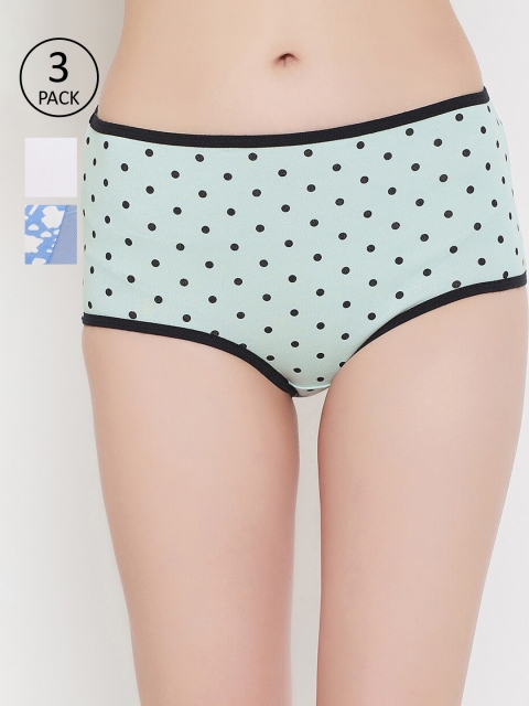 

Clovia Women Pack of 3 Assorted Printed Briefs