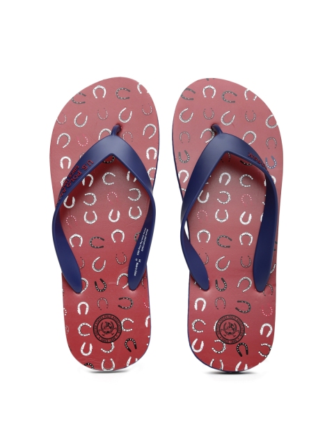 

U.S. Polo Assn. Men Navy Printed Flip-Flops, Navy blue