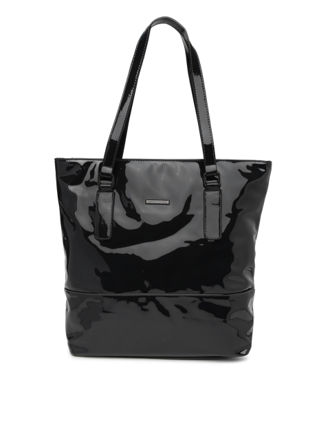 

David Jones Black Glossy Shoulder Bag