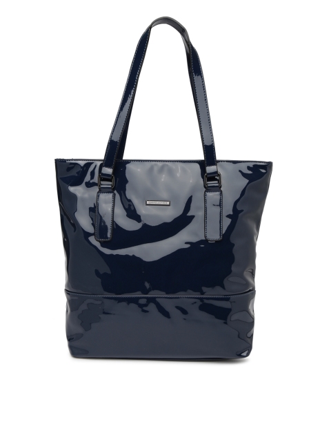 

David Jones Navy Glossy Shoulder Bag, Navy blue