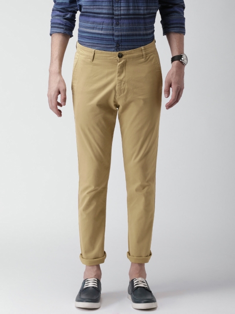 

Mast & Harbour Khaki Anchor Slim Differential Length Chino Trousers