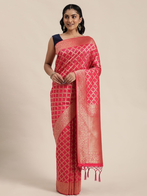 

Soch Pink & Golden Art Silk Woven Design Saree