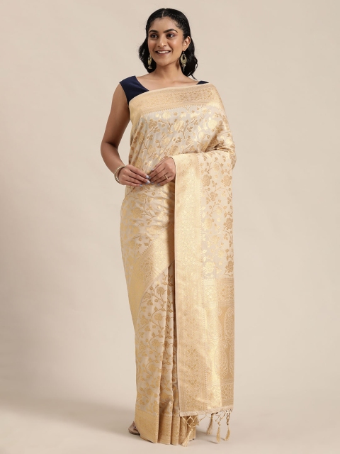 

Soch Cream-Coloured Woven Design Art Silk Saree