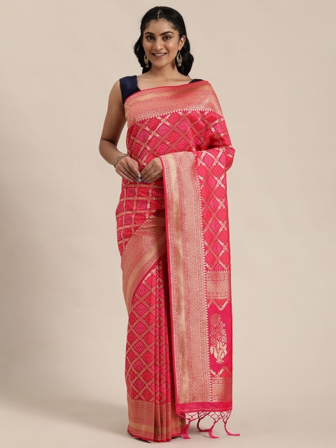 

Soch Pink & Golden Art Silk Woven Design Saree