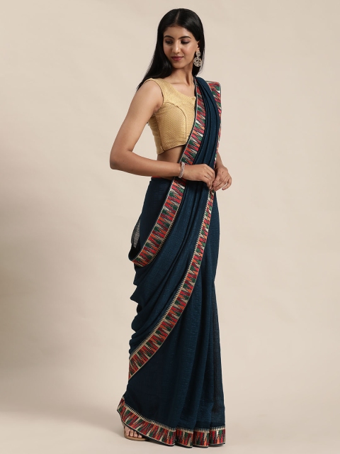 

Soch Blue & Multicoloured Woven Design Saree