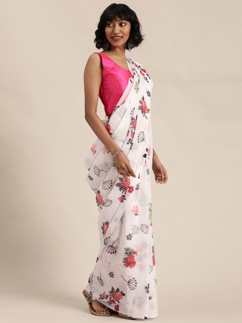 

Mitera Pink & Multicoloured Embellished Saree