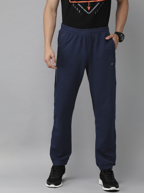 

Wildcraft Men Navy Blue & Black Colourblocked Track Pants