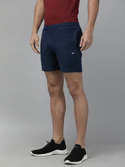 

Wildcraft Men Navy Blue Solid Regular Fit Active Sports Shorts