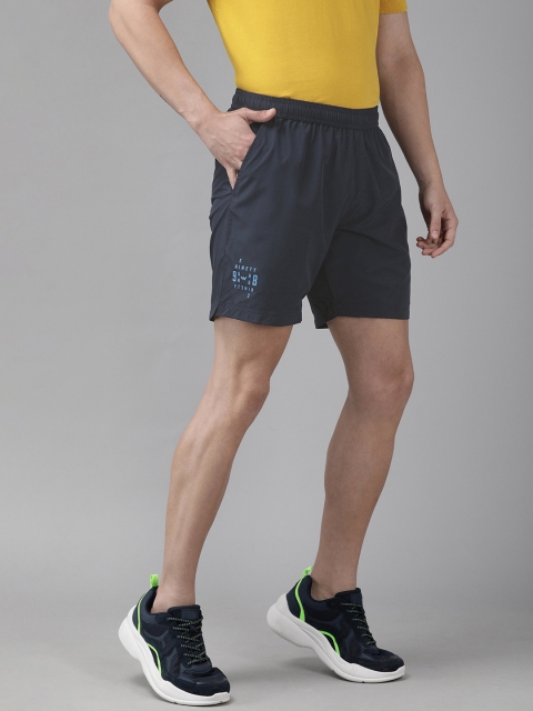 

Wildcraft Men Navy Blue Printed Active 8 Regular Fit Sports Shorts