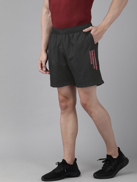 

Wildcraft Men Black Printed Active 2 Regular Fit Sports Shorts