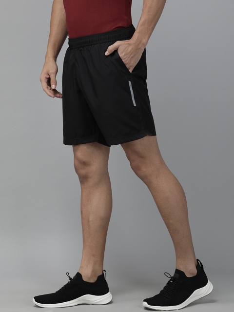 

Wildcraft Men Black Solid Regular Fit Sports Shorts