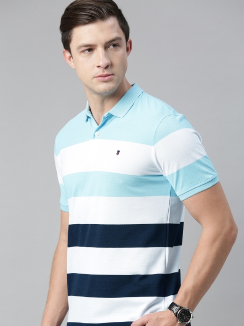 

Louis Philippe Sport Men Navy Blue Colourblocked Polo Collar T-shirt