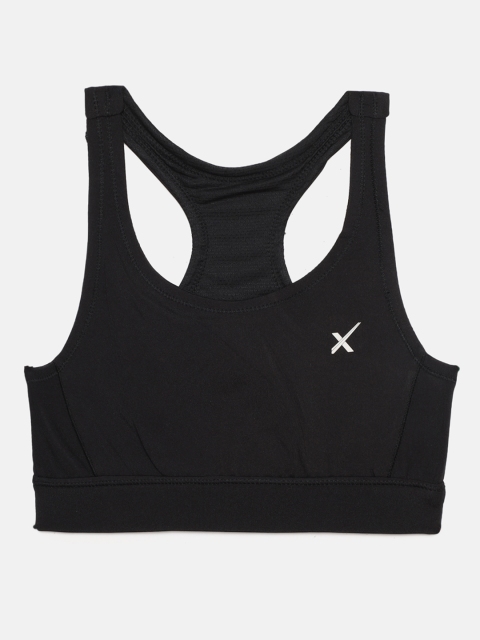 

HRX by Hrithik Roshan U-17 Girls Black Antimicrobial Rapid-Dry Active Sports Bra 0942_06-C