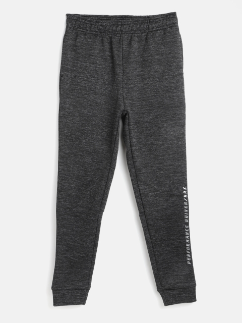 

HRX By Hrithik Roshan U-17 Boys Anthra Melange Solid Oversized Rapid-Dry Active Joggers, Charcoal