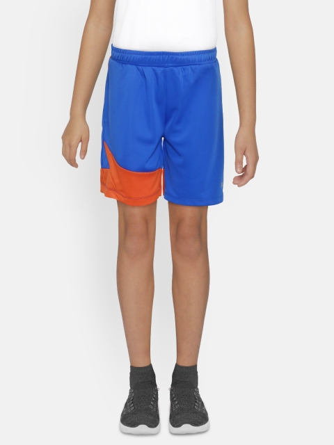 

HRX By Hrithik Roshan U-17 Boys Blue Colourblock Anti-Static Rapid-Dry Basketball Shorts