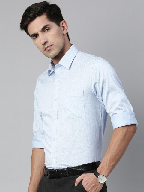 

Louis Philippe Men Blue Slim Fit Printed Formal Shirt
