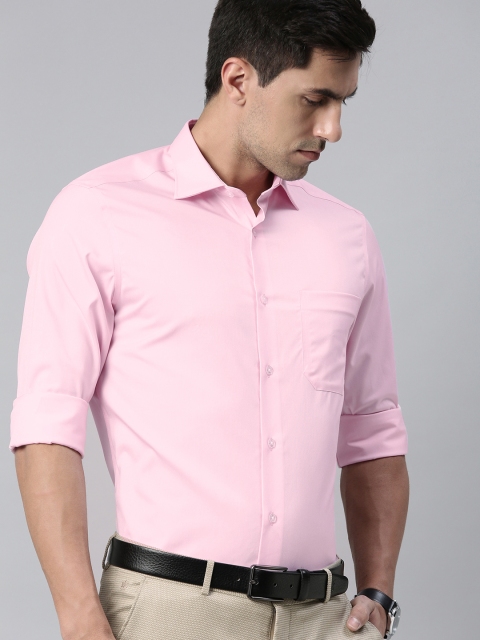 

Louis Philippe Men Pink Regular Fit Solid Pure Cotton Formal Shirt