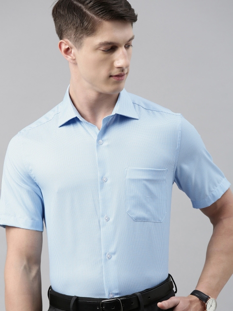 

Louis Philippe Men Blue Regular Fit Printed Casual Shirt